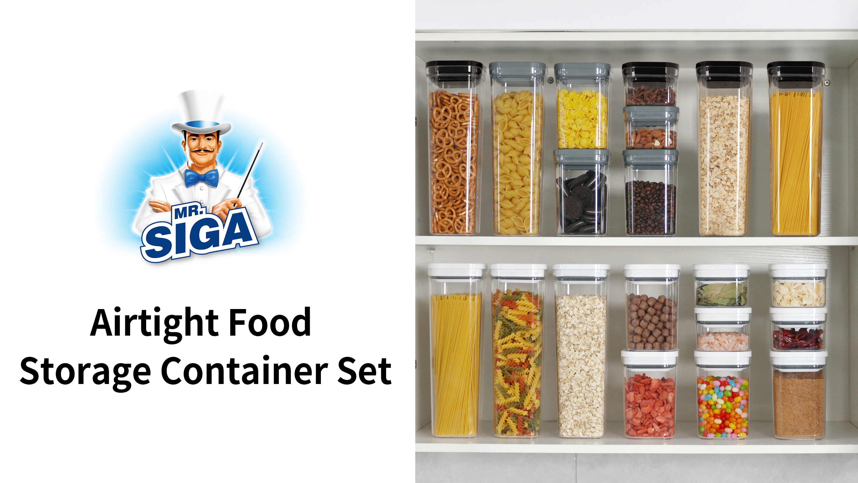 Amazon.com: MR.SIGA 4 Pack Airtight Food Storage Container Set Amazon.com: MR.SIGA 4 Pack Airtight Food Storage Container Set